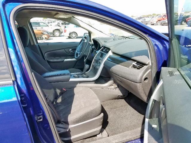 2FMDK3GC8DBC16644 - 2013 FORD EDGE SE BLUE photo 5