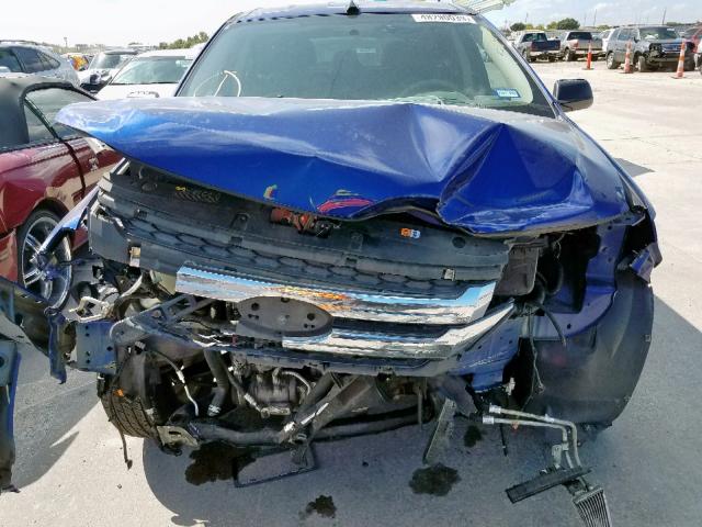 2FMDK3GC8DBC16644 - 2013 FORD EDGE SE BLUE photo 9