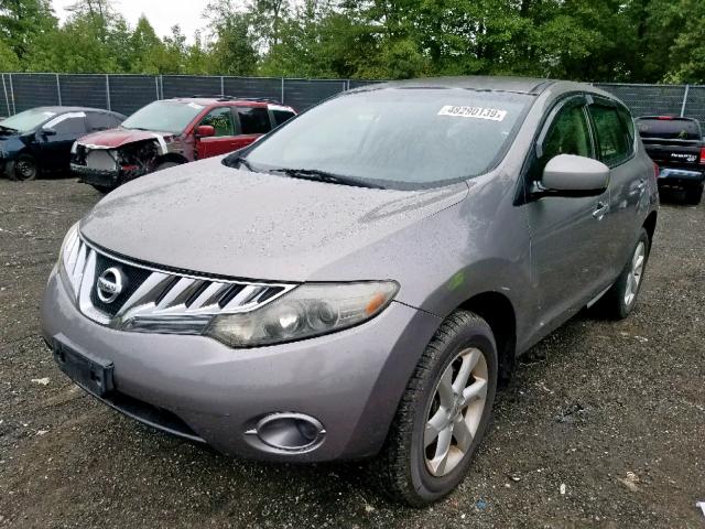 JN8AZ18U79W010904 - 2009 NISSAN MURANO S GRAY photo 2