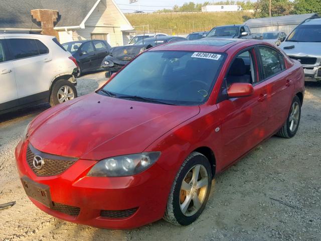 JM1BK12F451320188 - 2005 MAZDA 3 I RED photo 2