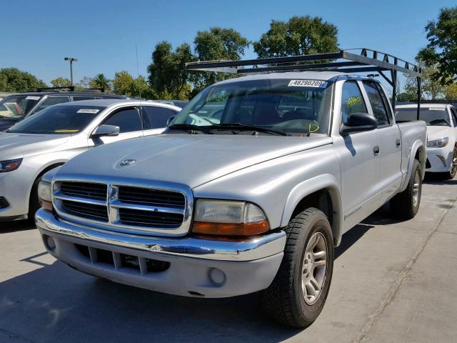 1D7HL48X33S282717 - 2003 DODGE DAKOTA QUA SILVER photo 2