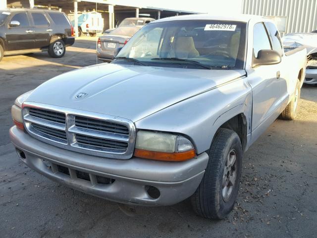 1B7GL22X51S147125 - 2001 DODGE DAKOTA SILVER photo 2