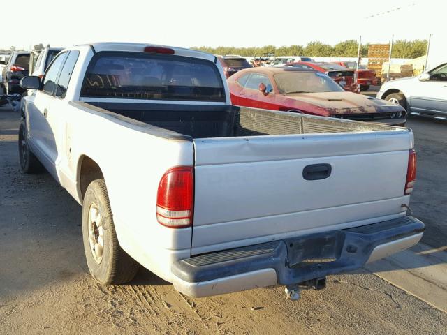 1B7GL22X51S147125 - 2001 DODGE DAKOTA SILVER photo 3