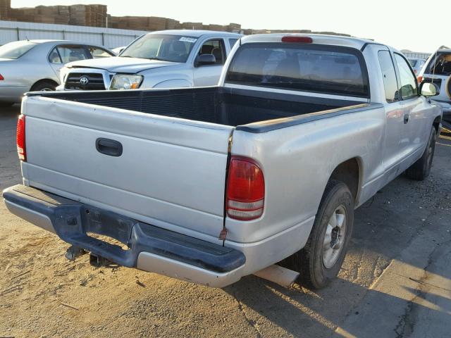 1B7GL22X51S147125 - 2001 DODGE DAKOTA SILVER photo 4