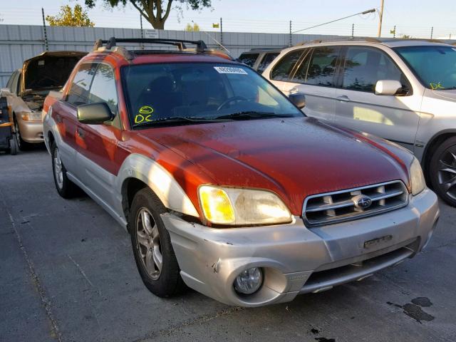 4S4BT62C237113417 - 2003 SUBARU BAJA SPORT BURGUNDY photo 1