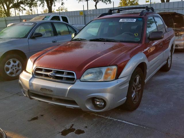 4S4BT62C237113417 - 2003 SUBARU BAJA SPORT BURGUNDY photo 2