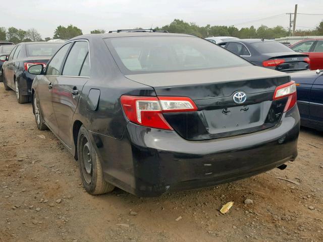 4T1BD1FK7EU138951 - 2014 TOYOTA CAMRY HYBR BLACK photo 3