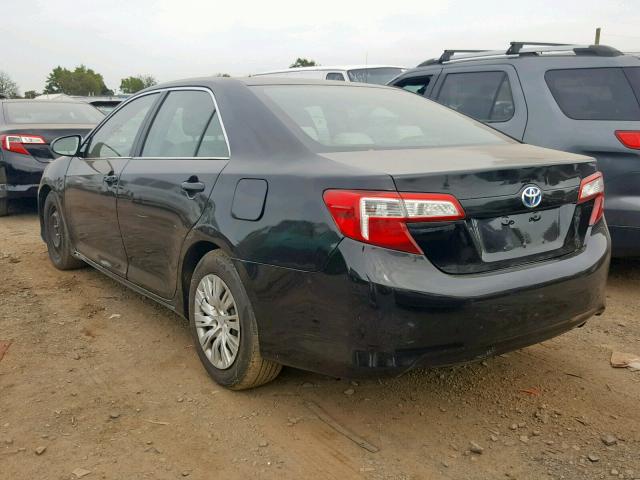 4T1BD1FK4EU120987 - 2014 TOYOTA CAMRY HYBR BLACK photo 3