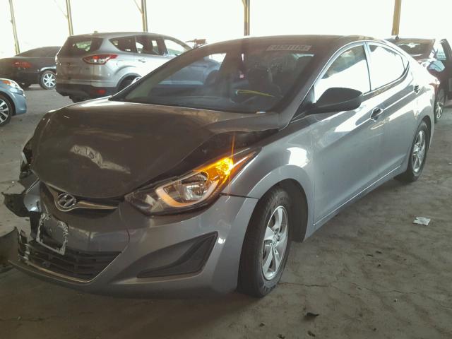 5NPDH4AE3EH501471 - 2014 HYUNDAI ELANTRA SE GRAY photo 2