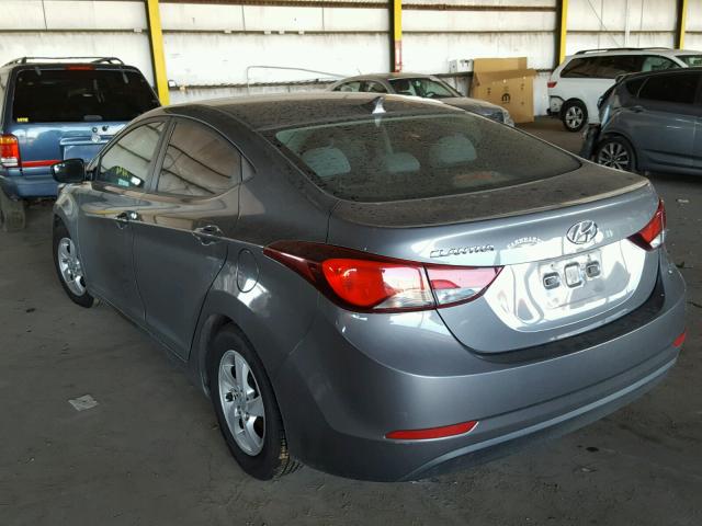 5NPDH4AE3EH501471 - 2014 HYUNDAI ELANTRA SE GRAY photo 3