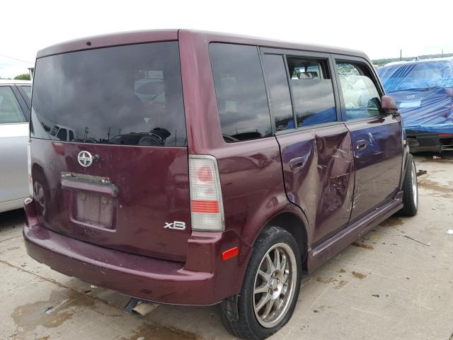 JTLKT324340140491 - 2004 TOYOTA SCION XB Bordeaux Foto 4