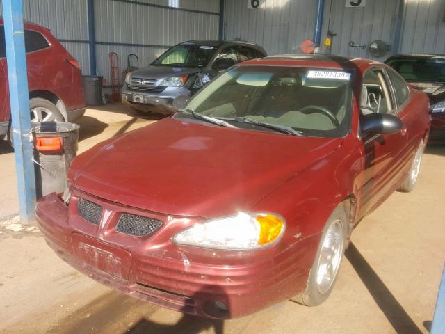1G2NF12E92C268747 - 2002 PONTIAC GRAND AM S RED photo 2