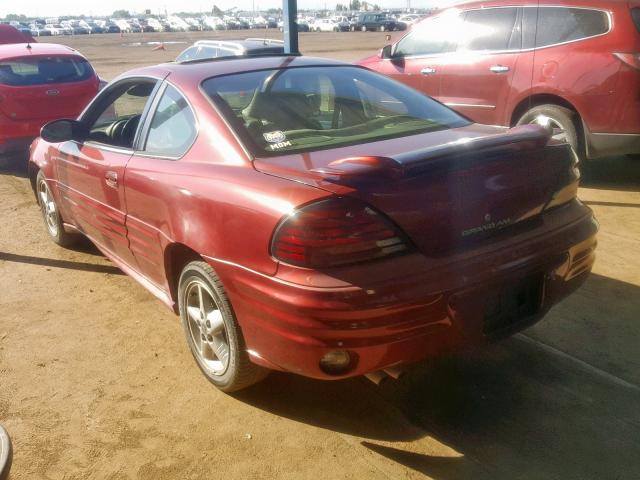 1G2NF12E92C268747 - 2002 PONTIAC GRAND AM S RED photo 3