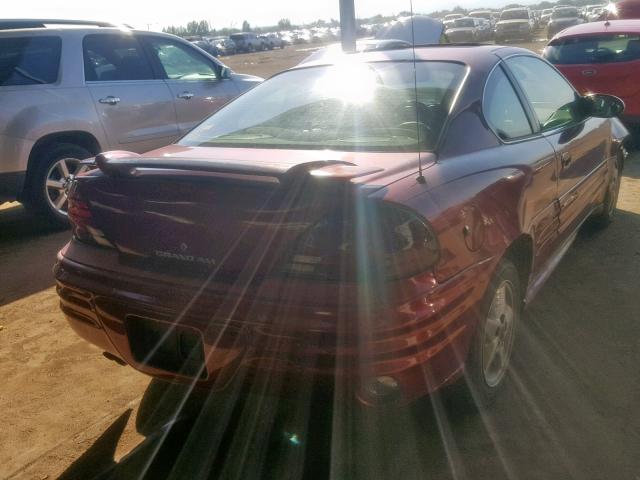 1G2NF12E92C268747 - 2002 PONTIAC GRAND AM S RED photo 4