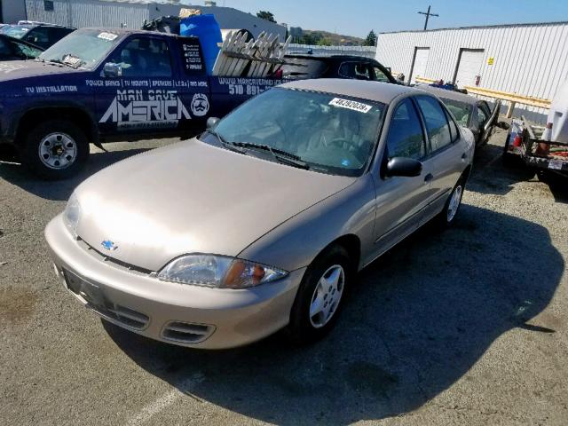 1G1JC524817270958 - 2001 CHEVROLET CAVALIER B GOLD photo 2