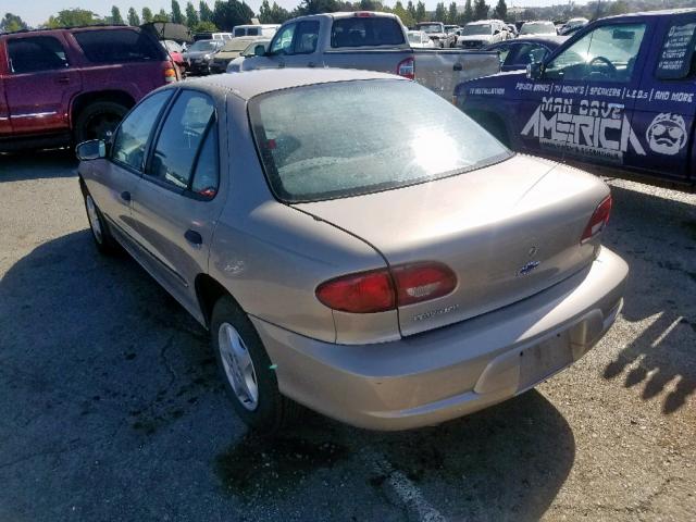 1G1JC524817270958 - 2001 CHEVROLET CAVALIER B GOLD photo 3