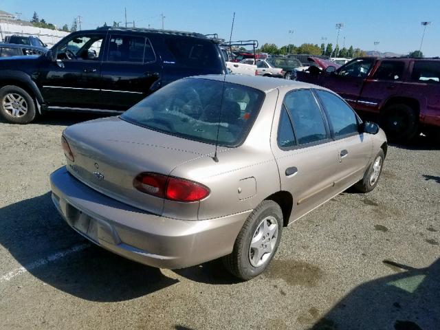 1G1JC524817270958 - 2001 CHEVROLET CAVALIER B GOLD photo 4