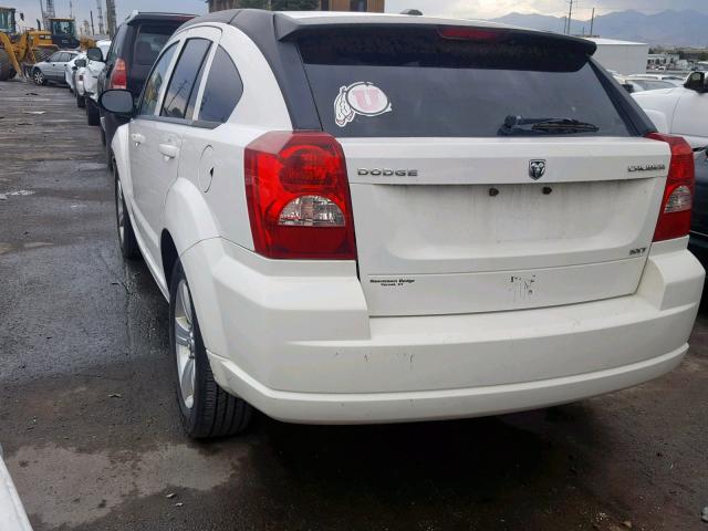 1B3CB4HA5AD552603 - 2010 DODGE CALIBER SX WHITE photo 3