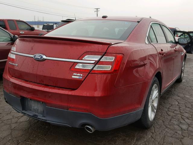 1FAHP2H88FG101734 - 2015 FORD TAURUS SEL RED photo 4