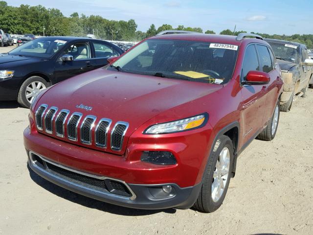 1C4PJLDS7GW190010 - 2016 JEEP CHEROKEE L RED photo 2