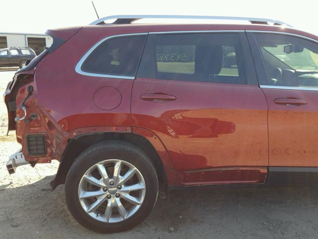 1C4PJLDS7GW190010 - 2016 JEEP CHEROKEE L RED photo 9