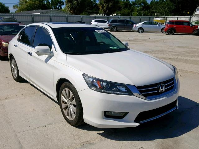 1HGCR2F88EA154602 - 2014 HONDA ACCORD EXL WHITE photo 1