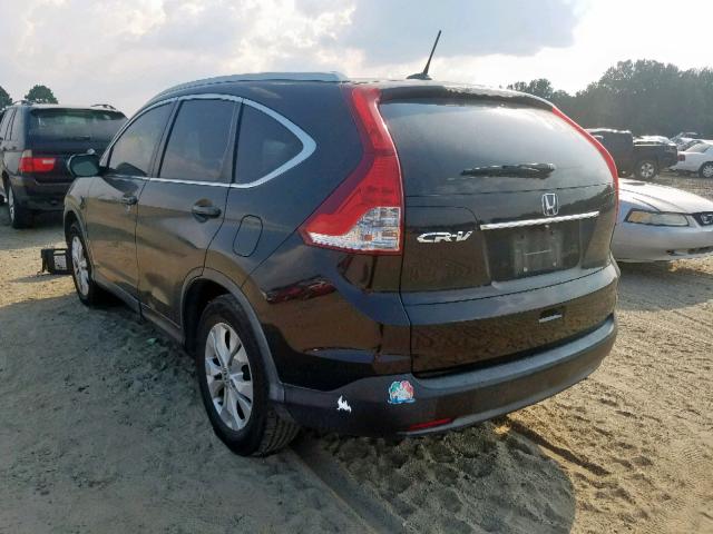 JHLRM3H73CC002832 - 2012 HONDA CR-V EXL GRAY photo 3