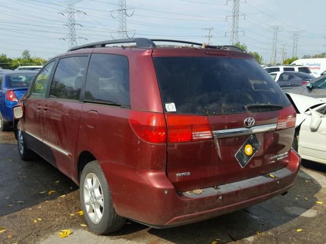 5TDBA22CX4S001748 - 2004 TOYOTA SIENNA XLE RED photo 3