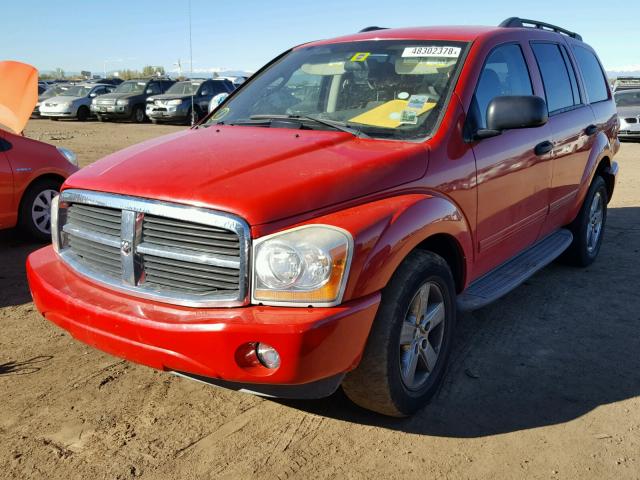 1D4HB48N05F611691 - 2005 DODGE DURANGO SL RED photo 2