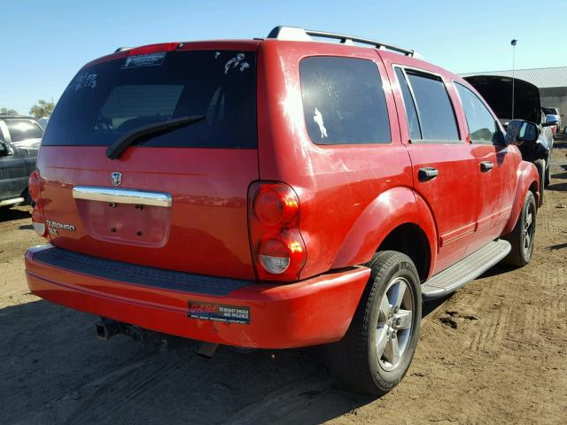 1D4HB48N05F611691 - 2005 DODGE DURANGO SL RED photo 4