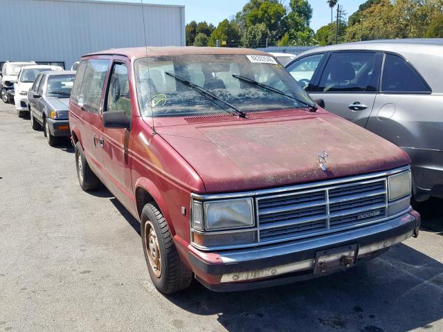 2B4FK4539LR595744 - 1990 DODGE CARAVAN SE BURGUNDY photo 1