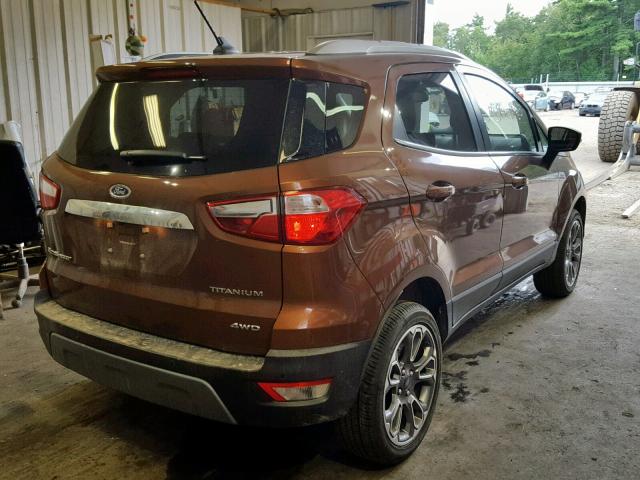 MAJ6S3KL7KC281699 - 2019 FORD ECOSPORT T BROWN photo 4