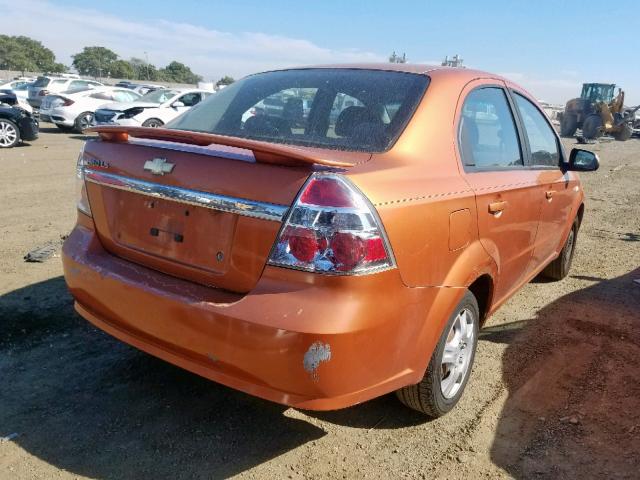 KL1TD56697B040190 - 2007 CHEVROLET AVEO BASE Narıncı foto 4