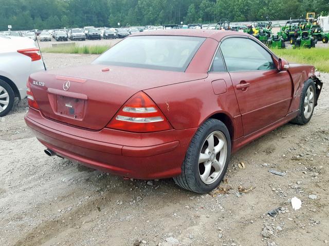 WDBKK65F11F187779 - 2001 MERCEDES-BENZ SLK 320 RED photo 4