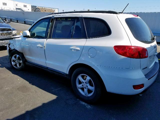 5NMSG13D08H145656 - 2008 HYUNDAI SANTA FE G WHITE photo 3