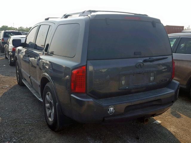 5N3AA08C84N809743 - 2004 INFINITI QX56 GRAY photo 3