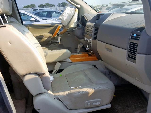 5N3AA08C84N809743 - 2004 INFINITI QX56 GRAY photo 5