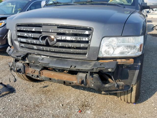 5N3AA08C84N809743 - 2004 INFINITI QX56 GRAY photo 9