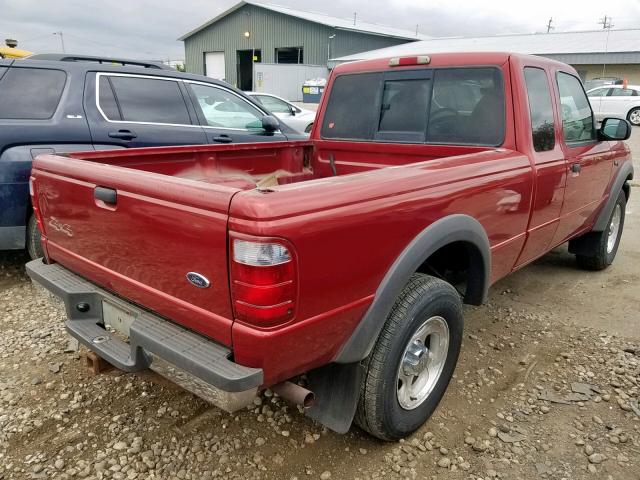 1FTZR45EX2TA79123 - 2002 FORD RANGER SUP RED photo 4