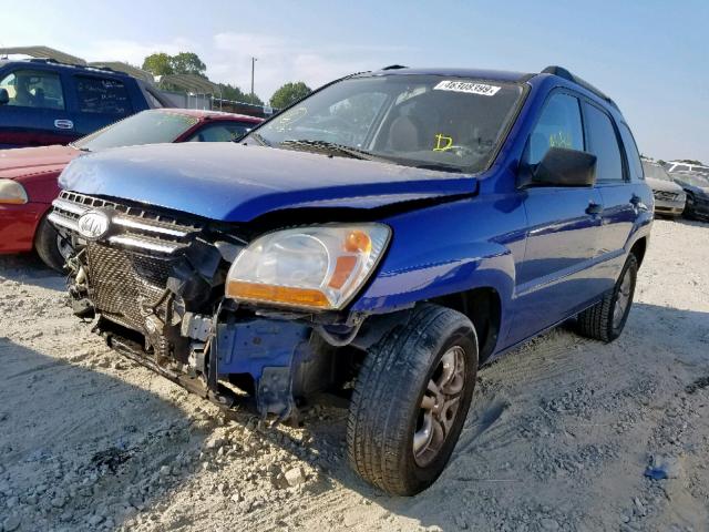 KNDJF723787491477 - 2008 KIA SPORTAGE E BLUE photo 2