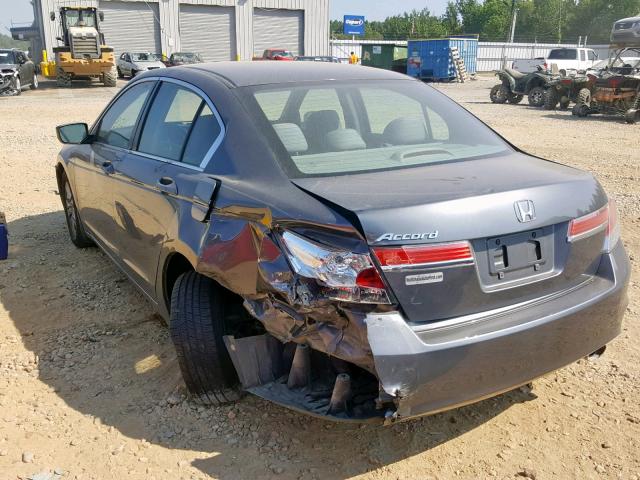 1HGCP2F44CA013283 - 2012 HONDA ACCORD LXP GRAY photo 3