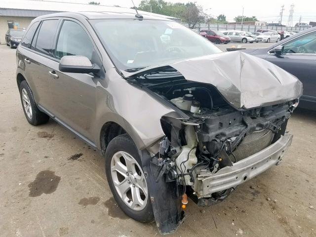 2FMDK4JC1CBA11843 - 2012 FORD EDGE SEL BROWN photo 1