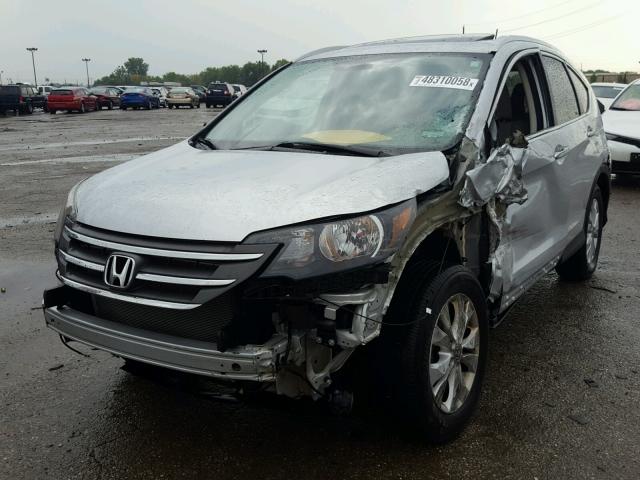 2HKRM4H79DH685323 - 2013 HONDA CR-V EXL SILVER photo 2