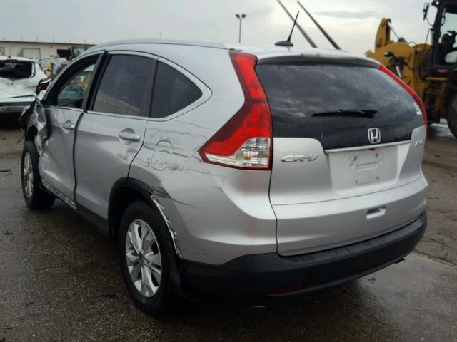 2HKRM4H79DH685323 - 2013 HONDA CR-V EXL SILVER photo 3