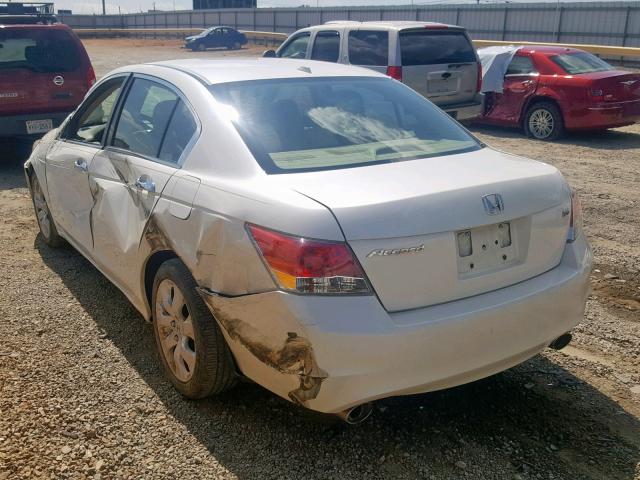 1HGCP36848A070857 - 2008 HONDA ACCORD EXL WHITE photo 3