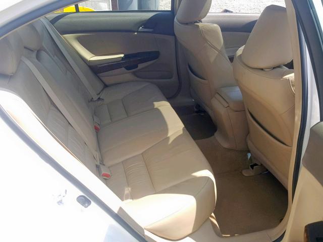 1HGCP36848A070857 - 2008 HONDA ACCORD EXL WHITE photo 6