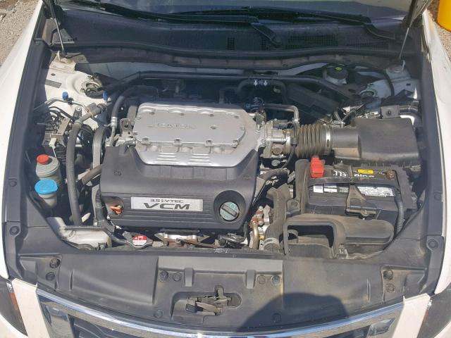 1HGCP36848A070857 - 2008 HONDA ACCORD EXL WHITE photo 7