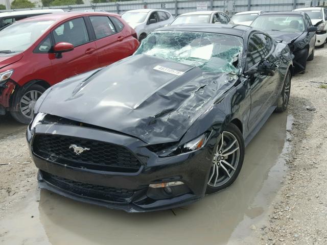 1FA6P8TH5H5278208 - 2017 FORD MUSTANG BLACK photo 2