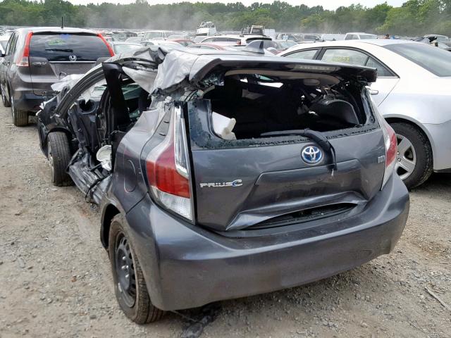 JTDKDTB38F1097232 - 2015 TOYOTA PRIUS C GRAY photo 3