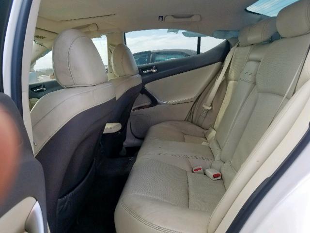 JTHBK262395105024 - 2009 LEXUS IS 250 WHITE photo 6